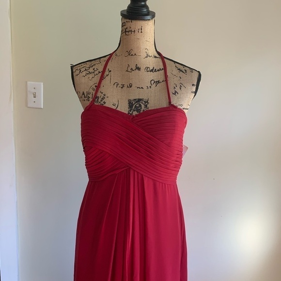 Bill Levkoff maron floor length gown dress 12 🔆 - Picture 4 of 10